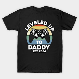 Leveled Up To Daddy Est 2024 T-Shirt